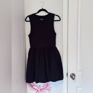 AE cotton fit and flare bubble hem dress